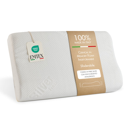 Cuscino cervicale memory foam anatomico